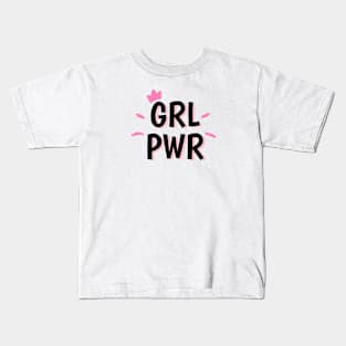 Grl pwr cute design Kids T-Shirt